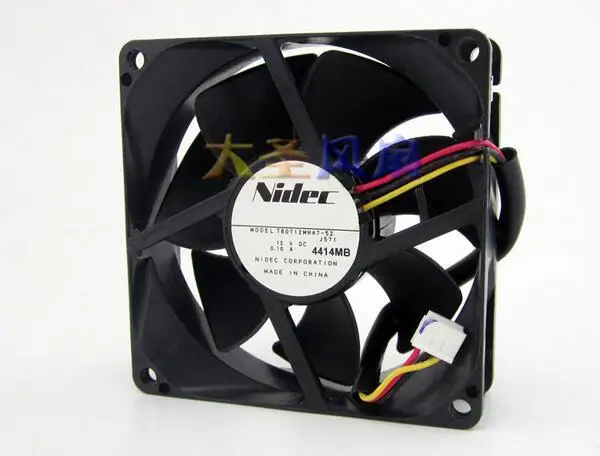 Ультратихий вентилятор NIDEC 8CM 80*80*25 T80T12MHA7-52 12V 0.10A 3 wire