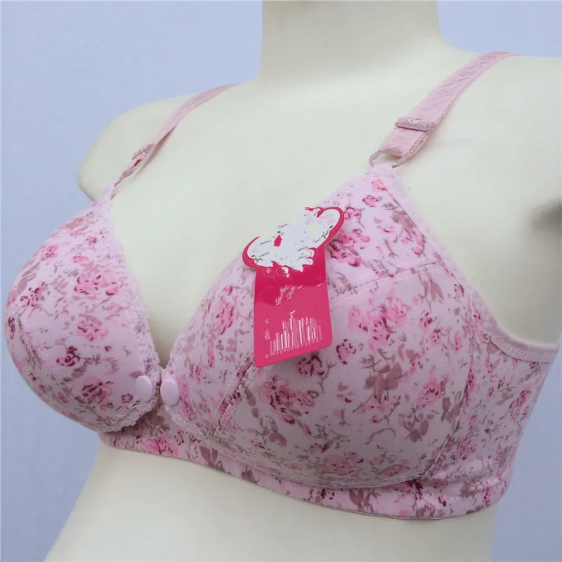Бюстгальтер для беременных с цветочным принтом без косточек открытой передней