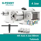 Набор для фрезерного станка с ЧПУ, 80 мм 4 оси + бабка, ЧПУ делительная головкаось вращенияось A для мини-фрезерного станка с ЧПУгравера, для гравировки по дереву