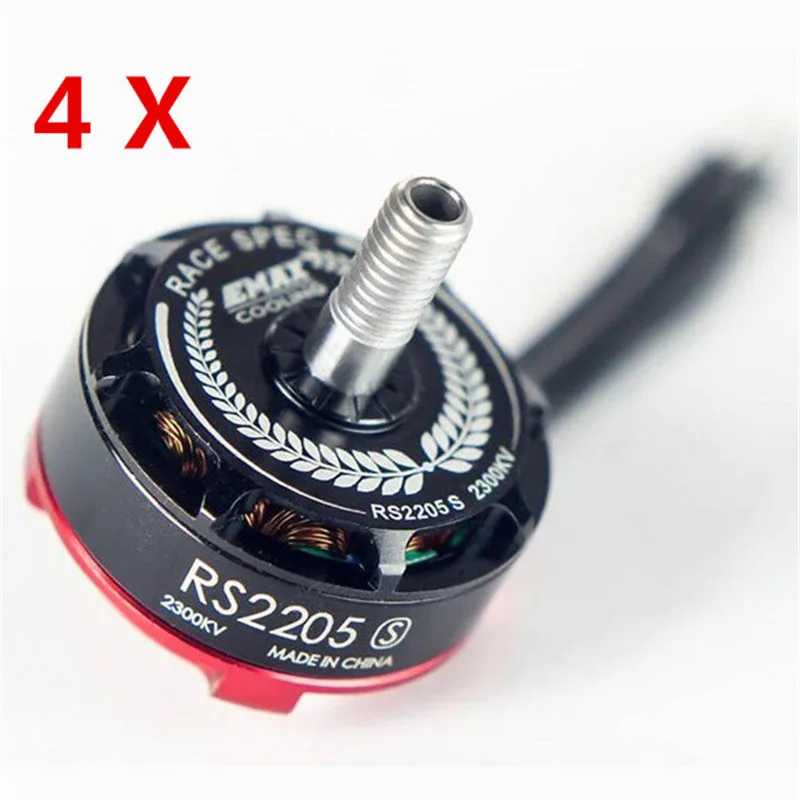4x Emax RS2205S 2300KV гоночный бесщеточный двигатель для FPV Дрон RC мультироторный