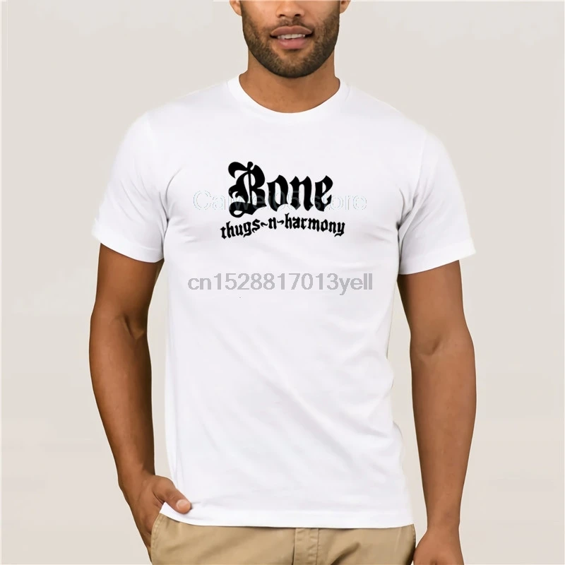 Мужская Повседневная футболка с принтом из 100% хлопка популярная Футболка BONE THUGS N