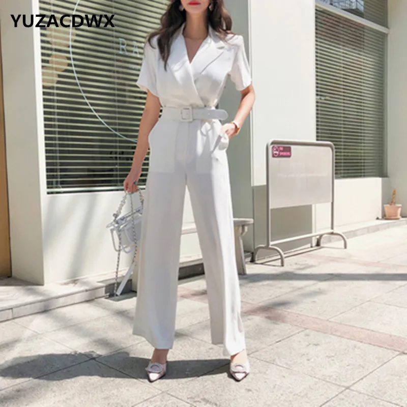 Женские комбинезоны с поясом на талии повседневные Комбинезоны широкими