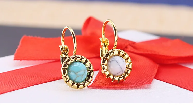 Серьги из нержавеющей стали с камнями женские гипоаллергенные металлические