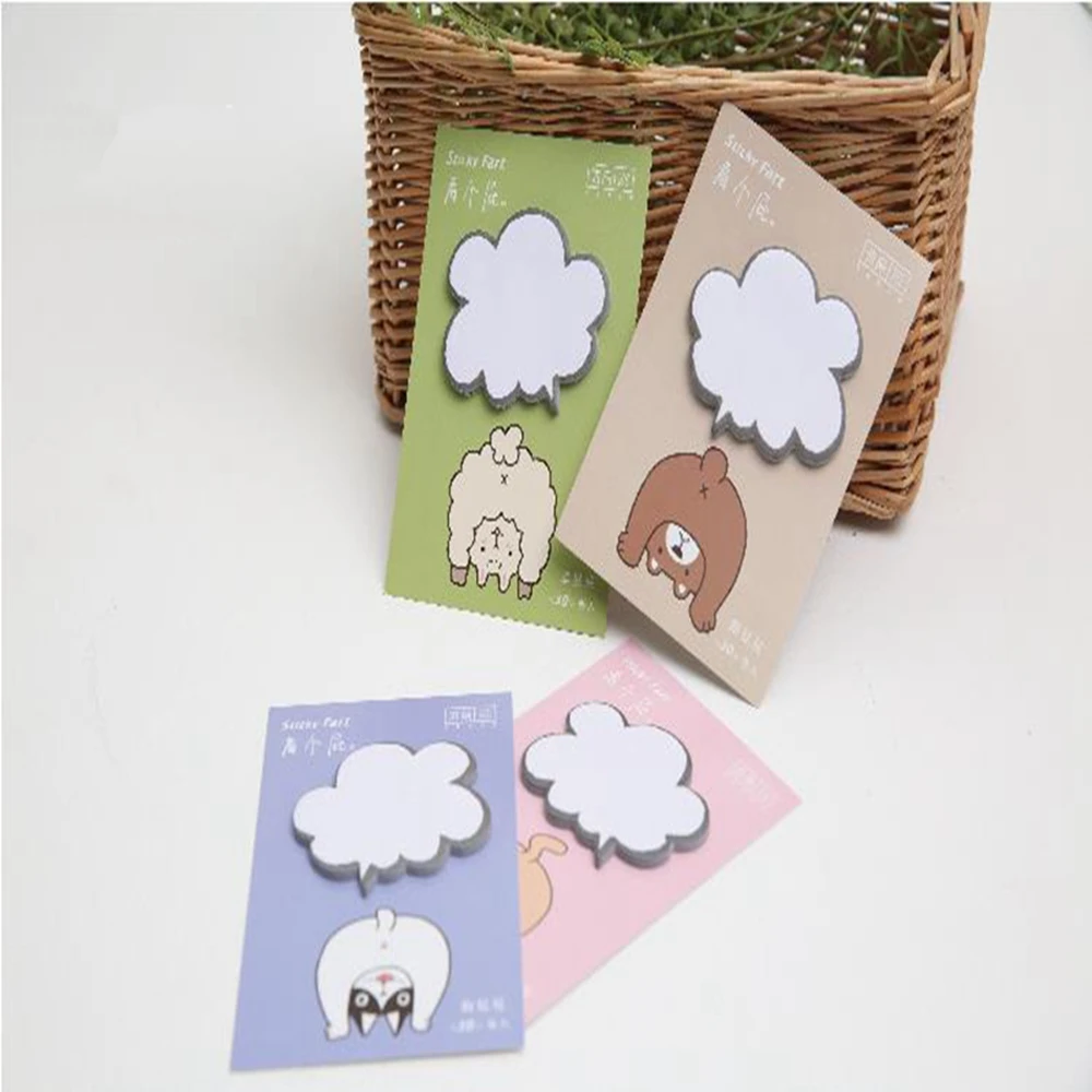 4 шт./компл. 30 Простыни Детские Японский творческий каваи пердеть блокнот