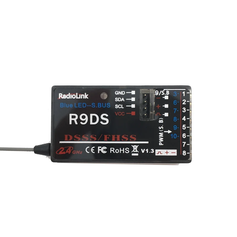 Приемник DSSS RadioLink R9DS 2 4 ГГц 9 каналов для передатчика AT9S AT10II RC вертолетный