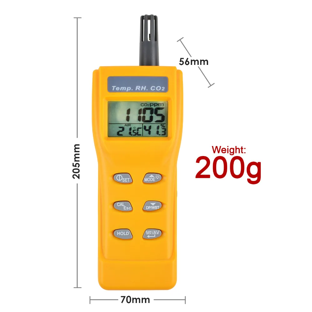 Качество воздуха в помещении 9999ppm цифровой датчик углекислого газа температуры и