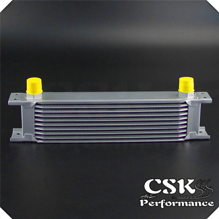 Универсальный 10 рядный Алюминиевый масляный радиатор коробки передач двигателя
