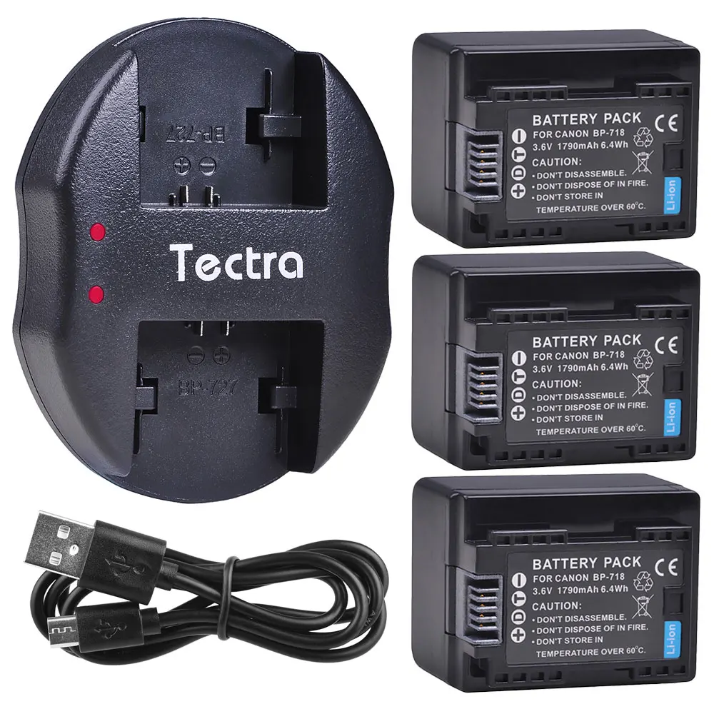 Аккумулятор для Canon VIXIA HF M50 M500 M52 R32 R40 R42 R400 R50 R52 R500 1790 мАч 3 шт. | Электроника