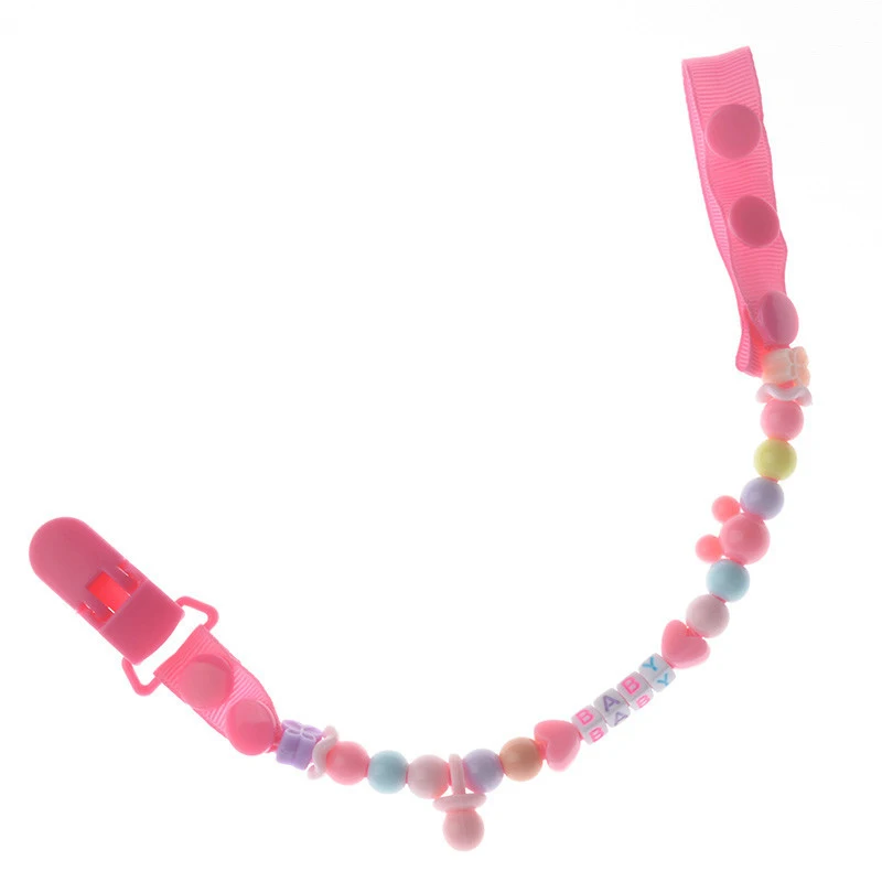 

1 piece Baby Pacifier Clip Chain BPA Free Plastic Pacifier Chain Baby Teether Training Holder For Newborn Infant 9 Colors
