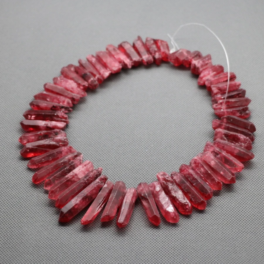 Прибл. 50 шт/прядь натуральный сырой красный кварц камень кристалл точечная