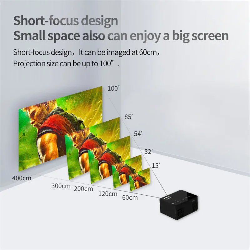T200 светодиодный мини проектор HD Портативный HDMI USB AV Поддержка Мощность Bank зарядное устройство мини-проектор