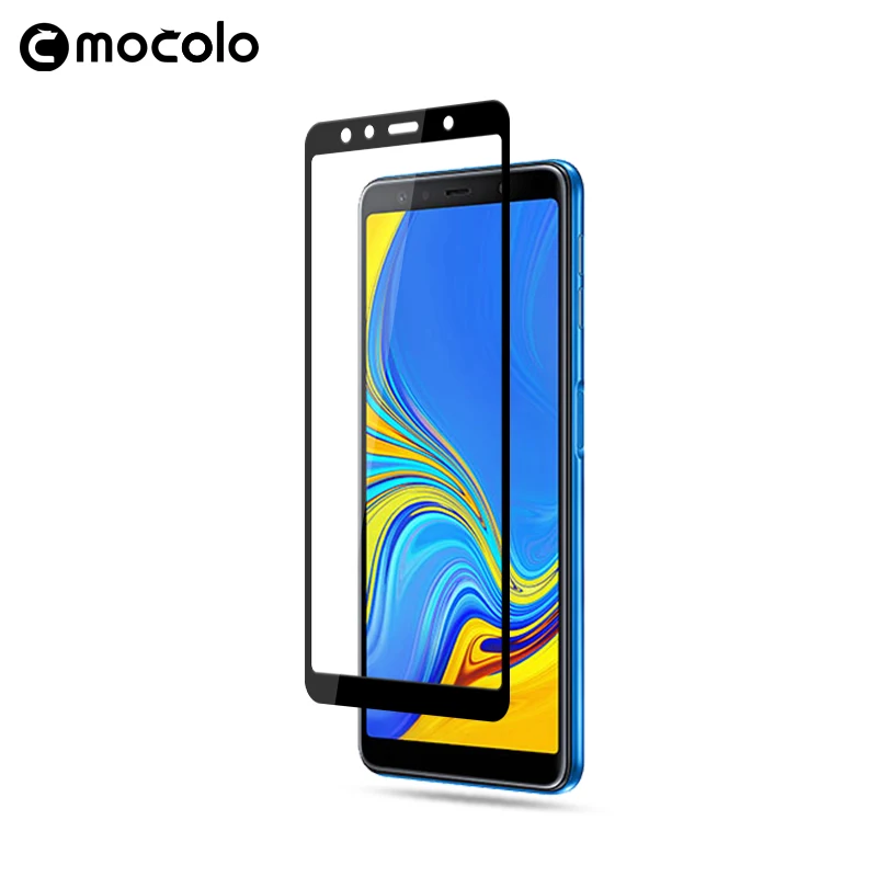 Закаленное стекло Mocolo для Samsung Galaxy A7 2018 твердая защитная пленка на полный экран