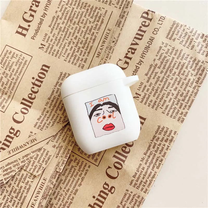 Style 10 Модный чехол для наушников для Apple Airpods 1/2, чехол с милой надписью Love, Bluetooth, беспроводной чехол для наушников, мягкий силиконовый чехол для зарядки - Цвет: Style 10