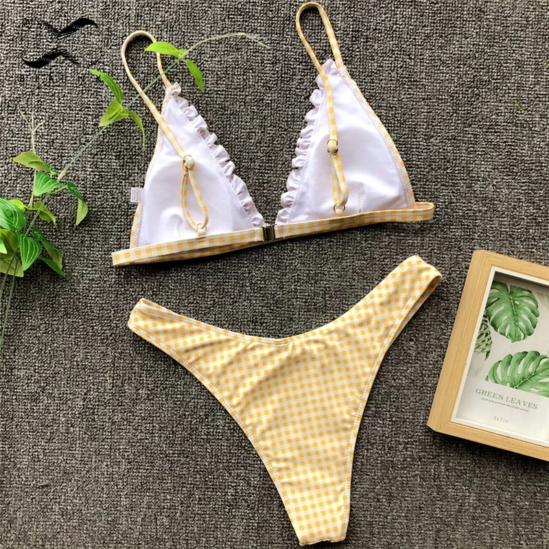 Bikinx треугольник плед из двух частей костюмы стринги Экстрим бикини микро