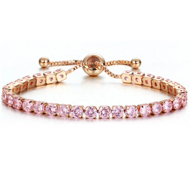 Trend Zircon Charm Bracelets For Women Bracelet &amp Bangle Adjustable Gold Tension Setting Wedding Daily Jewelry Anniversary Gift |