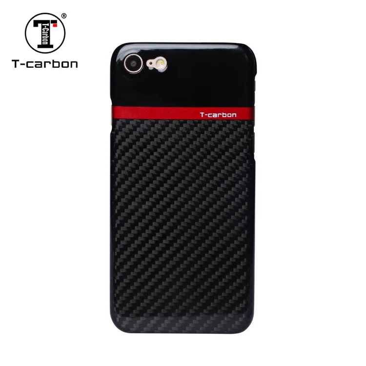Glossy T-carbon Factory Чехол для телефона из углеродного волокна подходит для I7 I8 - Название цвета: Glossy