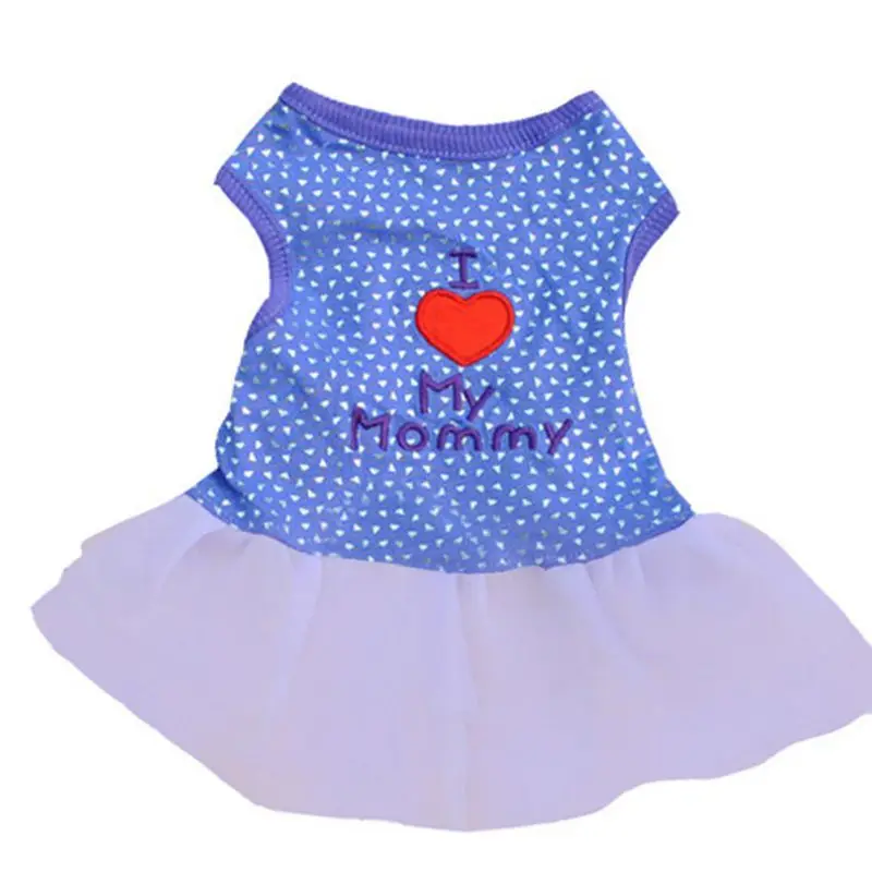 Милые платья в горошек для собак с леопардовым принтом, платье-рубашка для щенков и кошек, одежда для домашних животных - Цвет: as picture shows