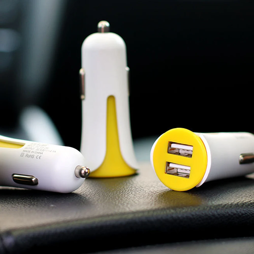 10pcs USB Car Charger For Mobile Phone Fast Car-Charger Dual Adapter for Android iph | Мобильные телефоны и аксессуары
