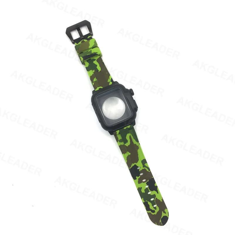 Light Green Como Стиль ремешок для наручных часов Apple Watch серии на возраст 2, 3, 4, 5, 40/44 мм мягкий резиновый водонепроницаемый чехол для часов браслет на запястье для подводного плавания чехол для часов для Apple iWatch серии 4 браслет - Цвет ремешка: Light Green