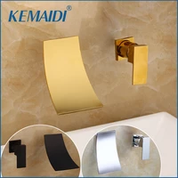 kemaidi waterfall spout basin faucet single lever chromegold bathroom washing basin tap widespread lavatory sink mixer crane