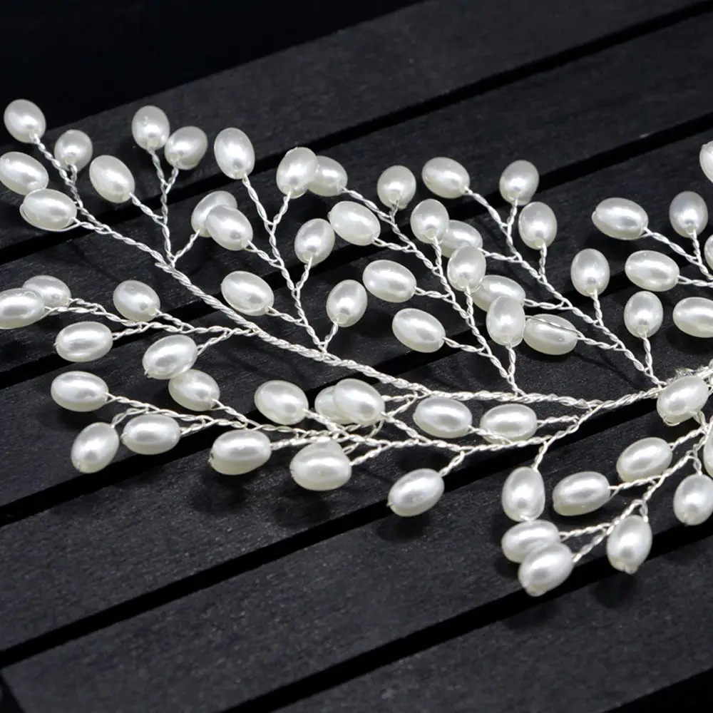1 Pcs Bridal Handmade Pearl Hair Comb Hairpin Wedding Prom Barrettes Hair Ornaments WomenHair Accessories