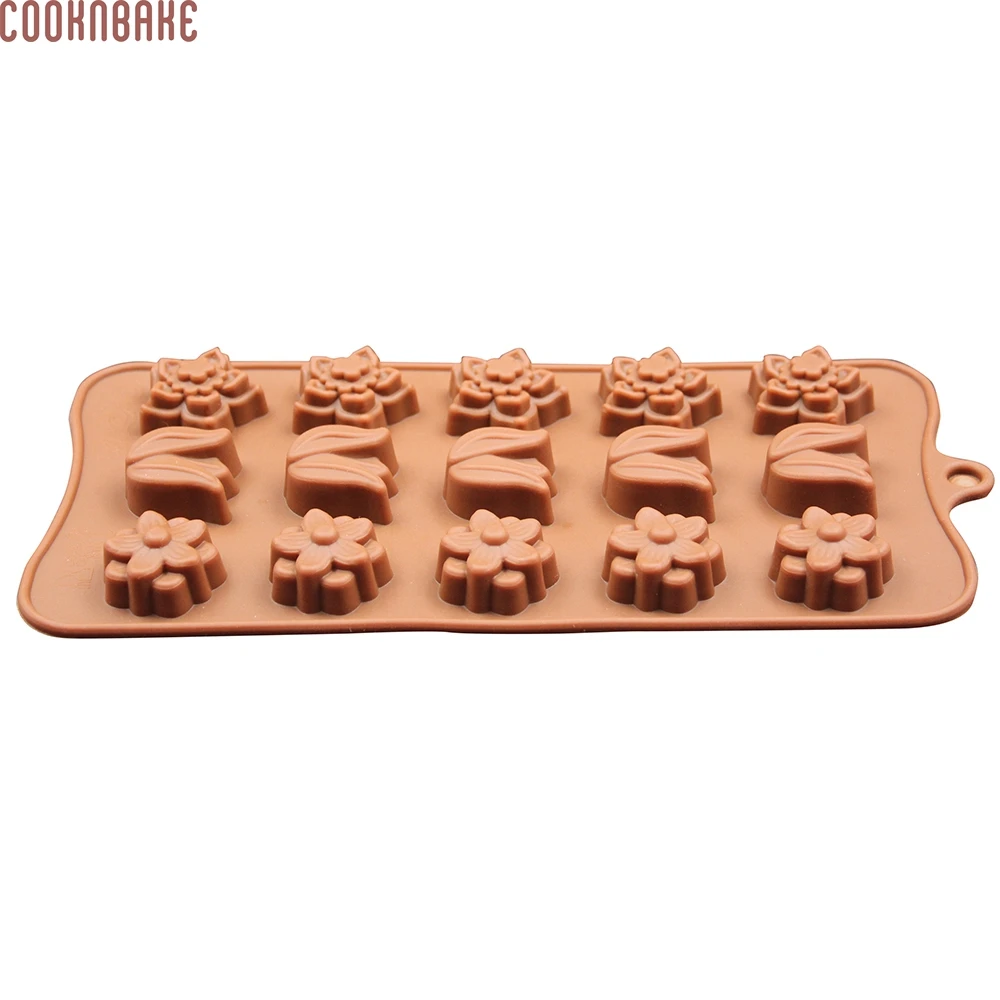 COOKNBAKE силиконовая шоколадная форма цветок конфеты jello gummy плесень тюльпаны