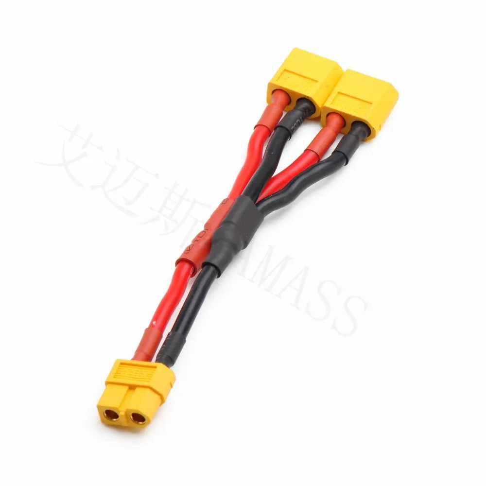 Amass XT60 параллельные Y провода 12awg силиконовый провод для RC Lipo батареи AM MC02|12awg silicone