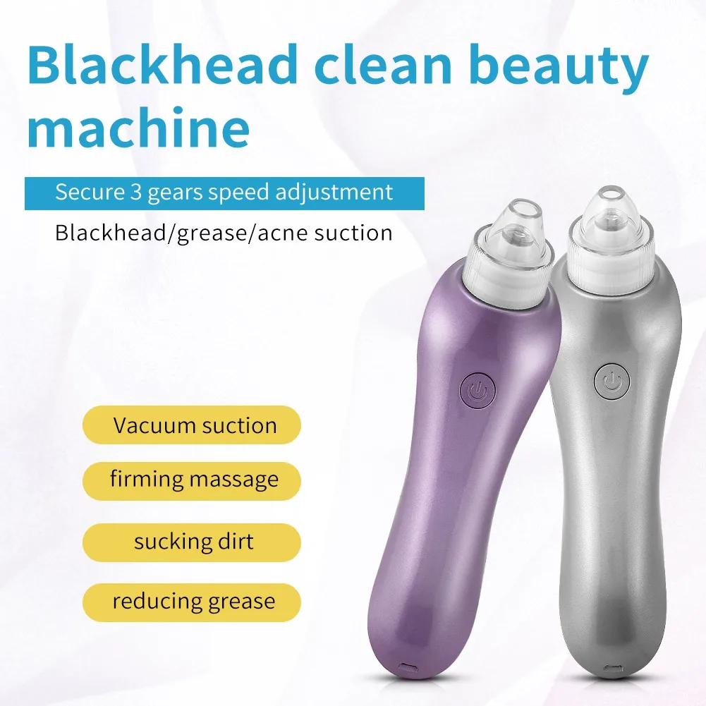 4 сменных головки Blackhead вакуум Удаление пор очиститель акне всасывание очищающее средство для лица Чистый инструмент дропшиппинг
