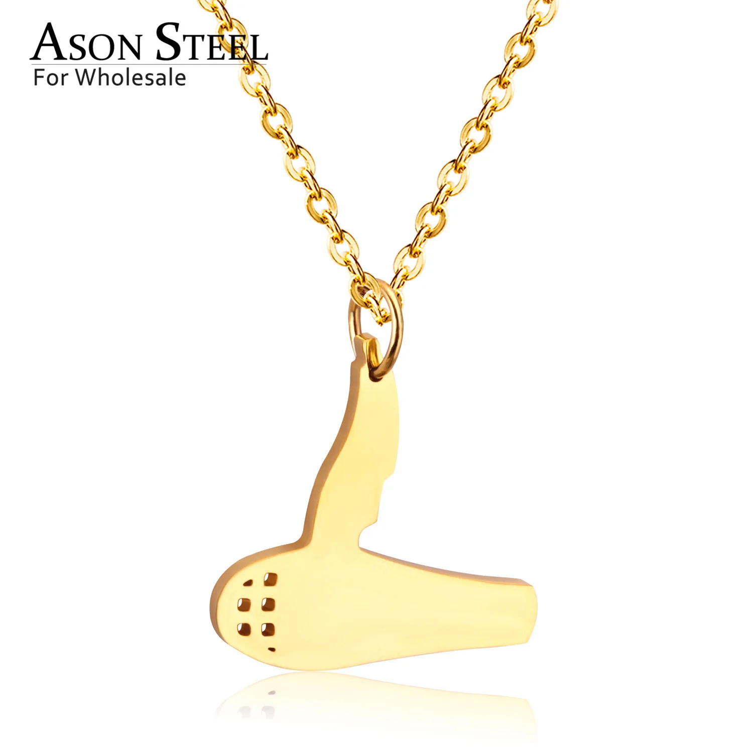 Женская и Мужская подвеска в виде фена ASON из нержавеющей стали