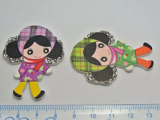 20 смешанных цветов картина по дереву красивая девушка FlatBack Подвески из кабошона