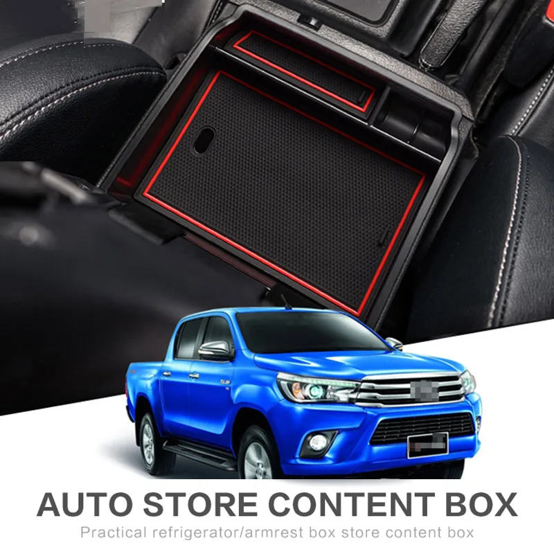 Подлокотник для хранения Toyota Hilux SR5 REVO AN120 AN130 120 130 2015 2016 2017 2018 2019 2020 автомобильный