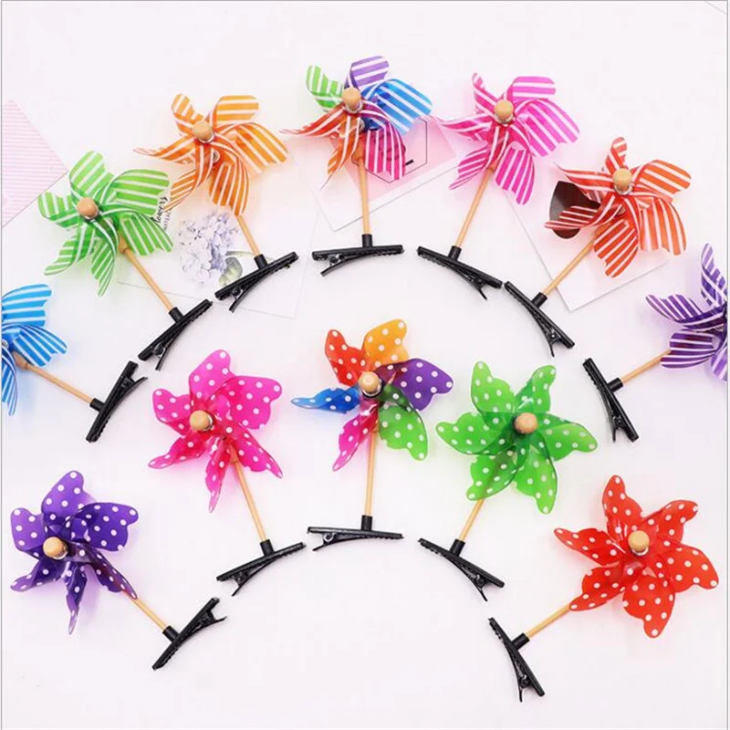 Модные женские заколки, заколки для волос, заколки для волос Kawaii Pinwheel Hairgrip Lucky Barrette, 2 шт., украшение для волос, аксессуары для волос для девочек