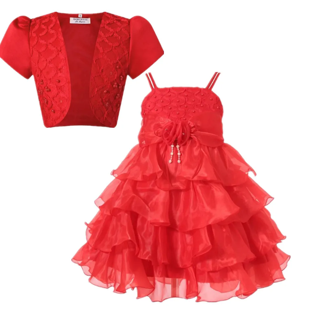 Ликвидация! Вечерние платья для девочек с болеро многослойное бальное платье из