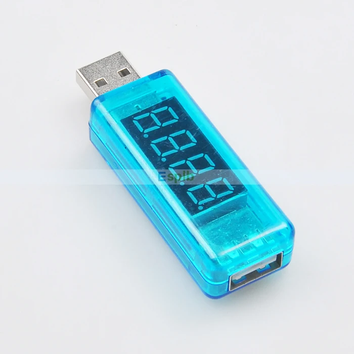 Цифровой USB зарядка для мобильных ток напряжение метр тестер мини-usb зарядное