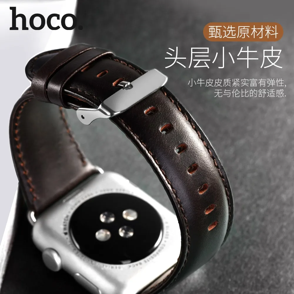 Ремешок из натуральной кожи для Apple Watch 4 3 2 1 42 мм 44 38 40 мм|strap brown|leather bandband for apple watch |