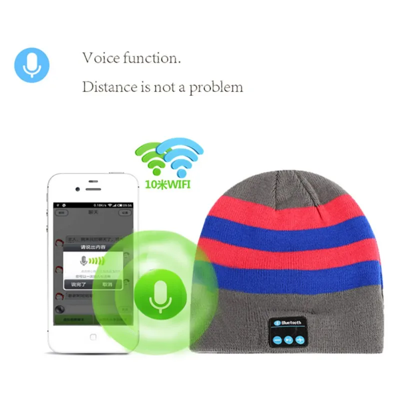 Эдал унисекс мягкая теплая шапка бини беспроводной Bluetooth Smart кепки Наушники гарнитуры Динамик Mic с 11 цветов