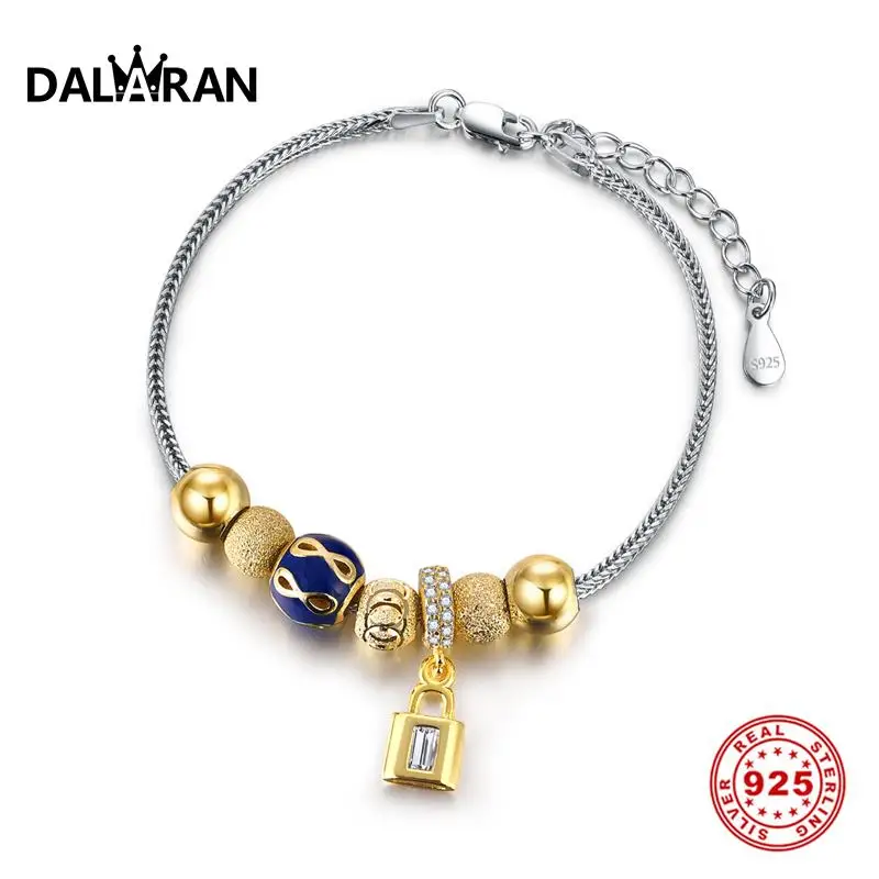 DALARAN, золотые бусины, шарм, сделай сам, браслеты, 925 пробы, серебро, для женщин, трендовая личность, креативные ювелирные изделия, подарок подруге