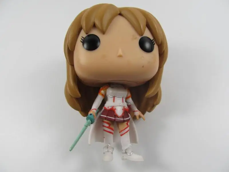 Белый Funko POP Secondhand неидеальные игры: Sword Art Online-Yuuki Asuna Коллекционная Фигурка модель игрушки дешево без коробки - Цвет: Белый