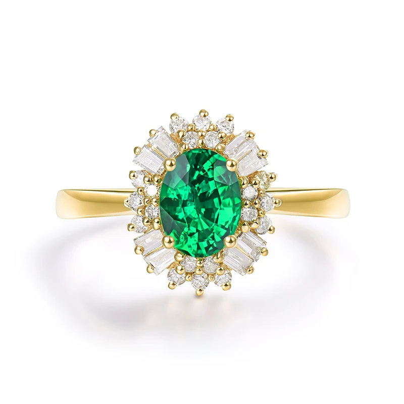 Женское кольцо с изумрудами LOVERJEWELRY роскошное Ювелирное Украшение из настоящего