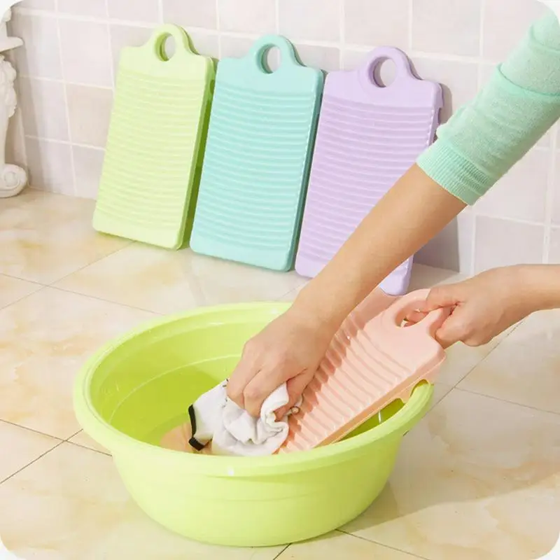 Мини утолщенные Scrubboards качественная пластиковая детская одежда Рубашки для чистки белья Нескользящая подвесная доска для мытья случайная