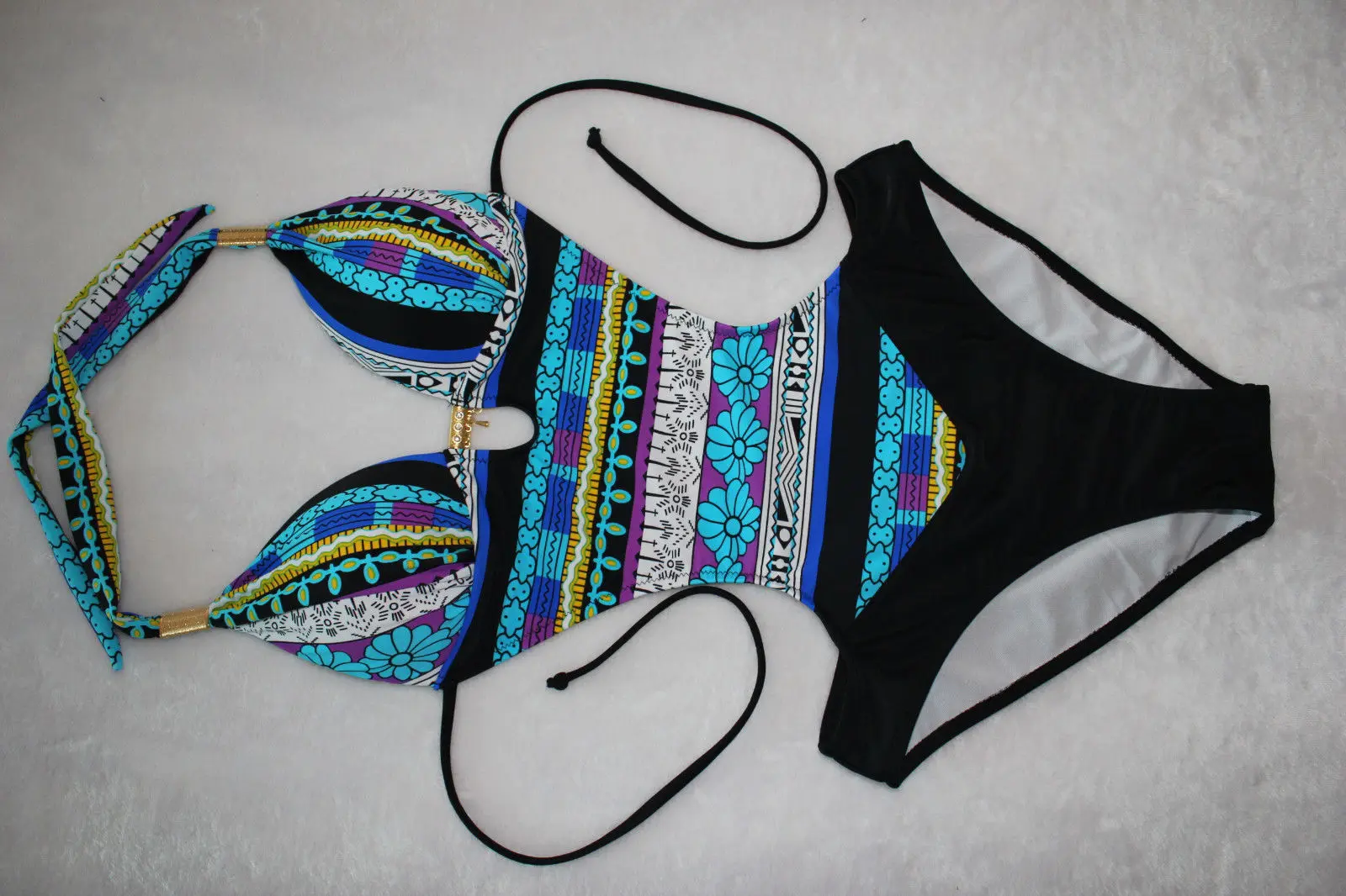 Женская обувь с принтом Цельный купальник для девочек Летняя Пляжная Бохо на