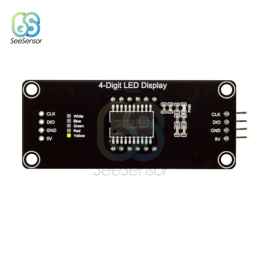 TM1637 0 56 &quot0 дюймов 4 значные цифровые часы Светодиодная трубка дисплея 7 сегментов