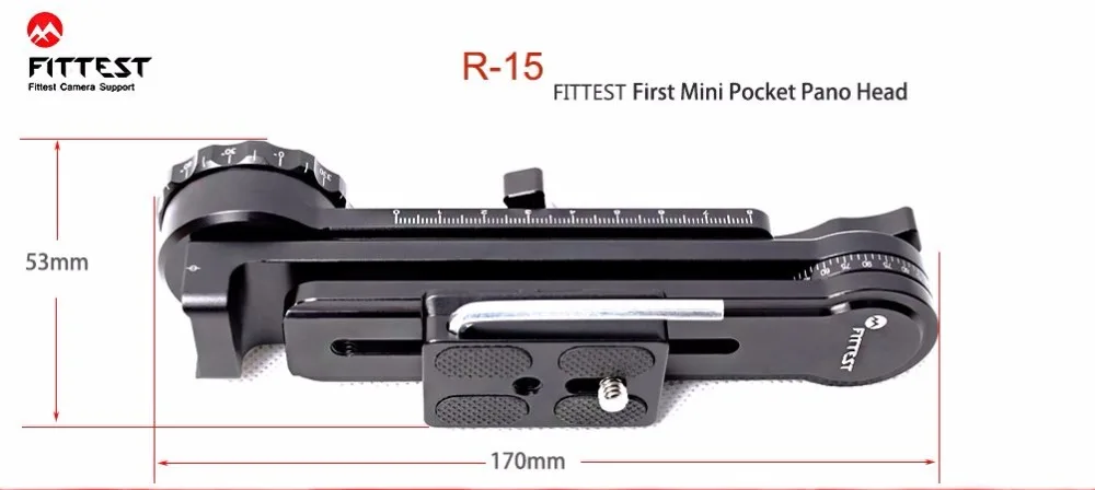 FITTEST R-15 Мини компактная панорамная головка для наружной съемки 360 поворотная головка PanoTripod карданный кронштейн комплект для Canon Nikon R15