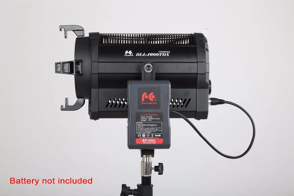 Falcon Eyes 160W LED Fresnel Light DLL-1600TDX Ra95 3000K-8000K DMX V-lock Plate | Электроника