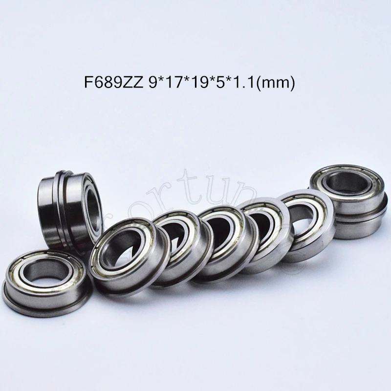 F689zz 9*17*19*5*1 1 (мм) 10 шт. фланцевый подшипник 689 689zz металлический герметичный