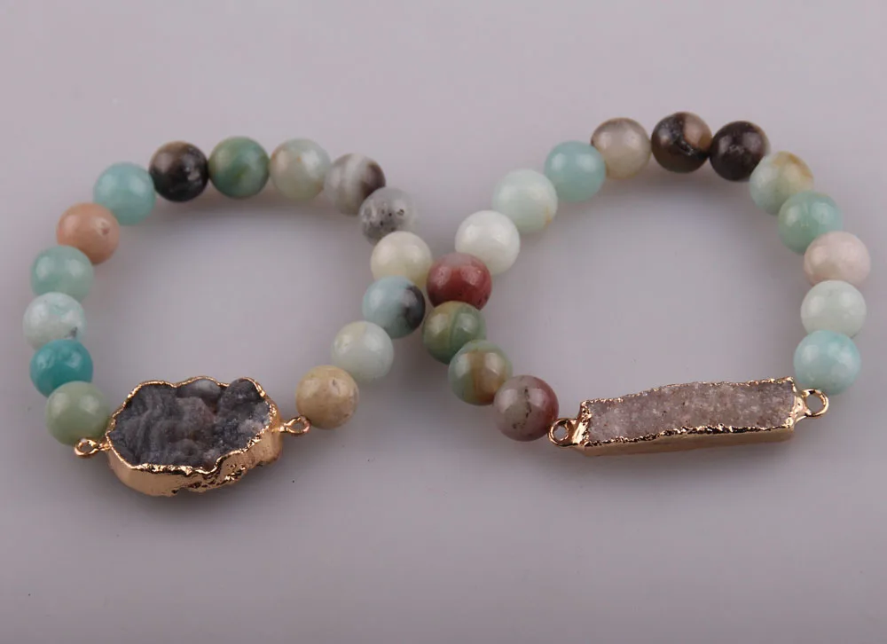 Женский браслет с амазонитом 10 мм|druzy bracelet|bracelet fashionfashion bracelet |