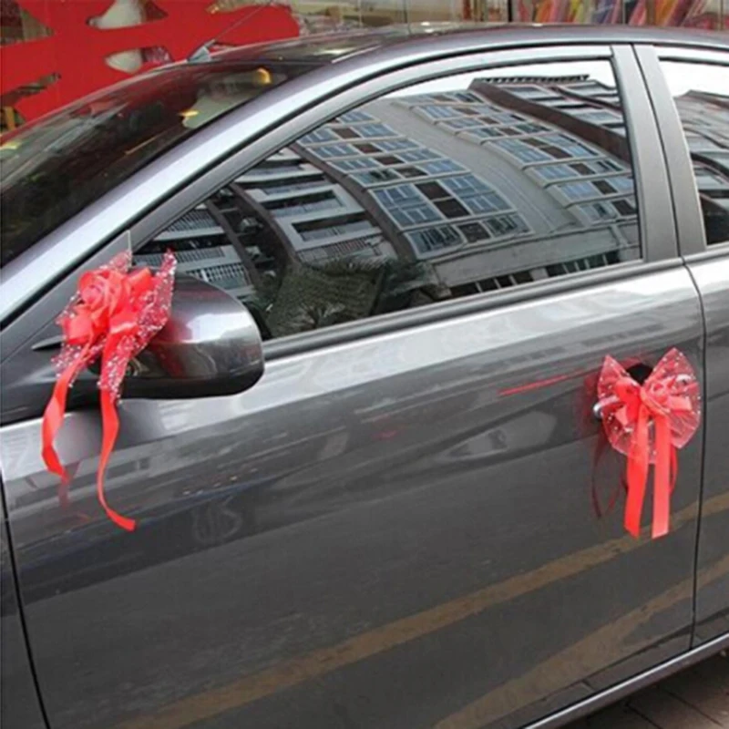 Свадебное украшение автомобиля свадебный цветок 3 вида цветов дверные ручки и