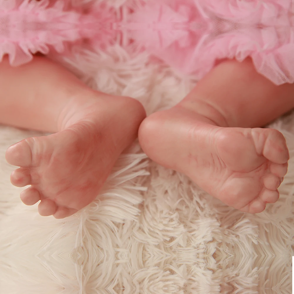 IVITA DS1809 50 см reborn силиконовая Детская кукла Реалистичная виниловая новорожденная принцесса с посаженными волосами Игрушки для маленьких девочек для детей