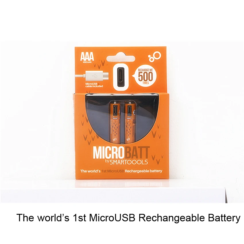 Первый в мире SMARTOOOLS Батареи 2 шт./lot1.2V AAA Micro USB Аккумуляторная Батарея Литиевая Для