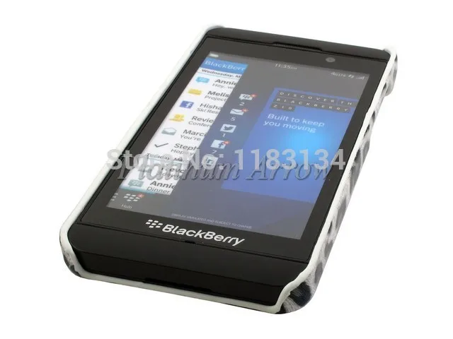 Hard Back Cover Case + Screen Protector for BlackBerry Z10 Leopard Grey |